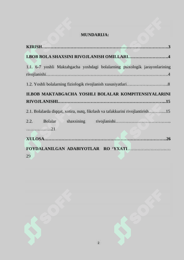 Bola shaxsini rivojlanish omillari 2