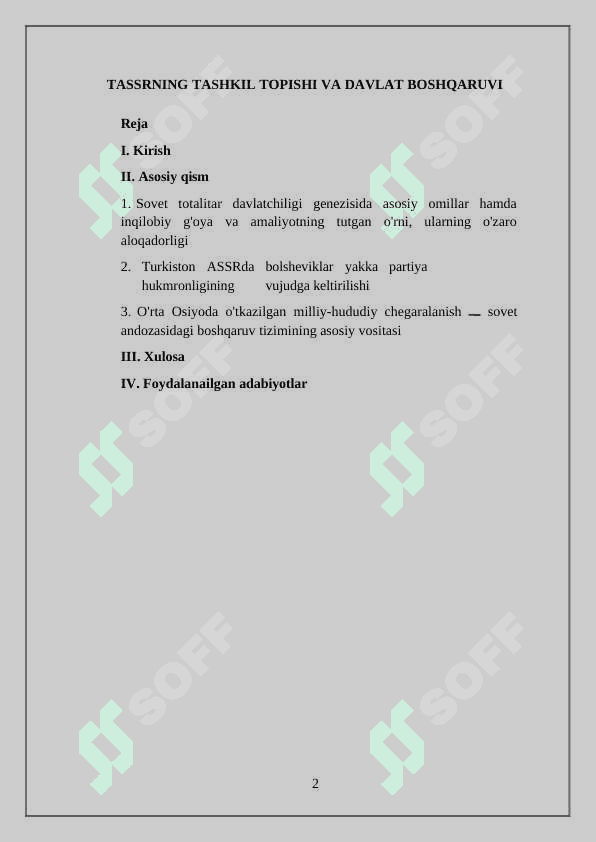 TASSRNING TASHKIL TOPISHI VA DAVLAT BOSHQARUVI 2