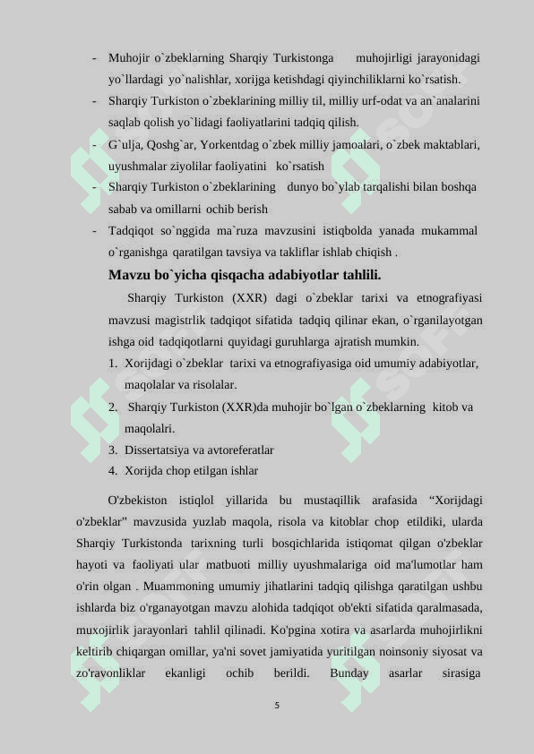 Sharqiy Turkiston (XXR) o’zbeklari tarixi va etnografiyasi 5