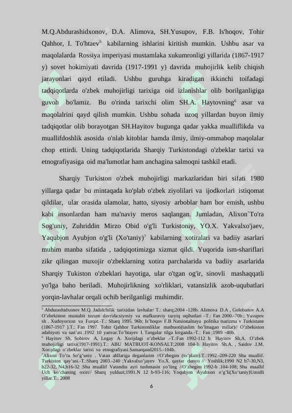 Sharqiy Turkiston (XXR) o’zbeklari tarixi va etnografiyasi 6