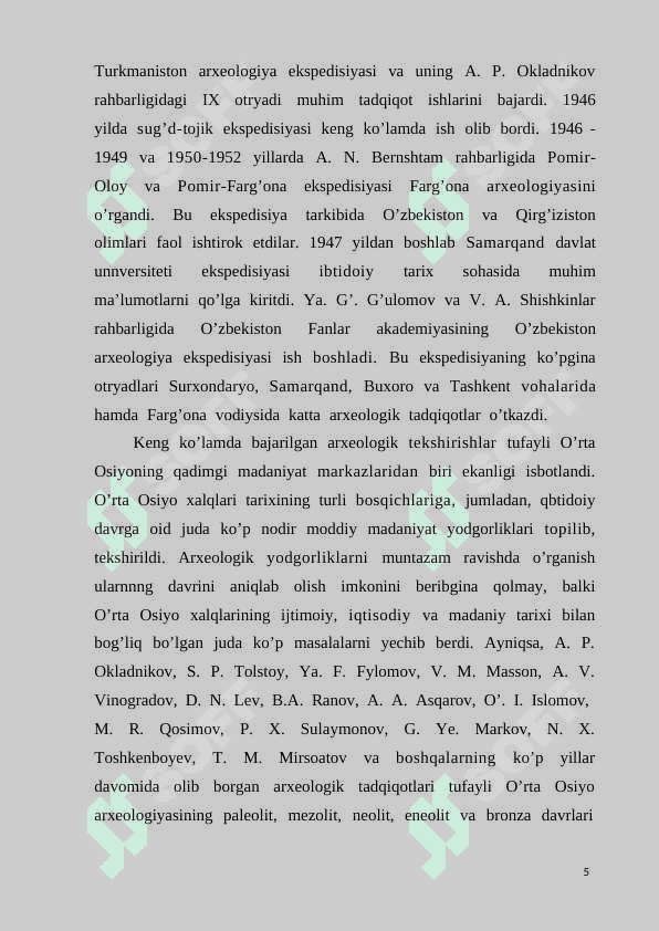 FARG’ONA VODIYSI TOSH DAVRI ARXEOLOGIYASI 5