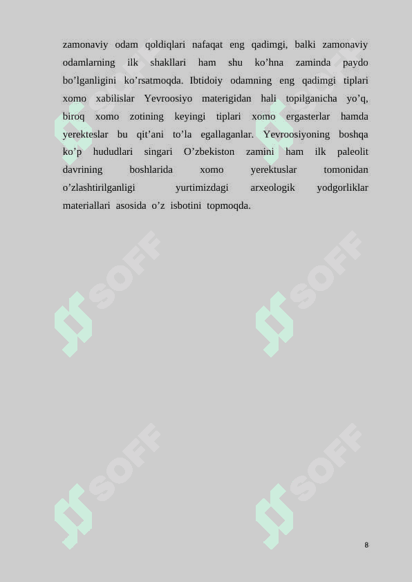 FARG’ONA VODIYSI TOSH DAVRI ARXEOLOGIYASI 8