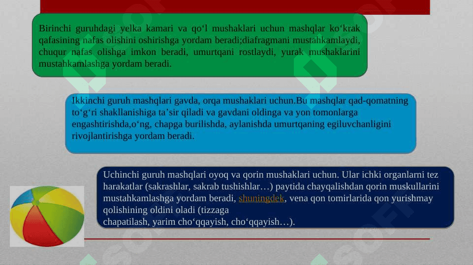 UMUMRIVOJLANTIRUVCHI MASHQLAR(BUYUM BILAN ) 8
