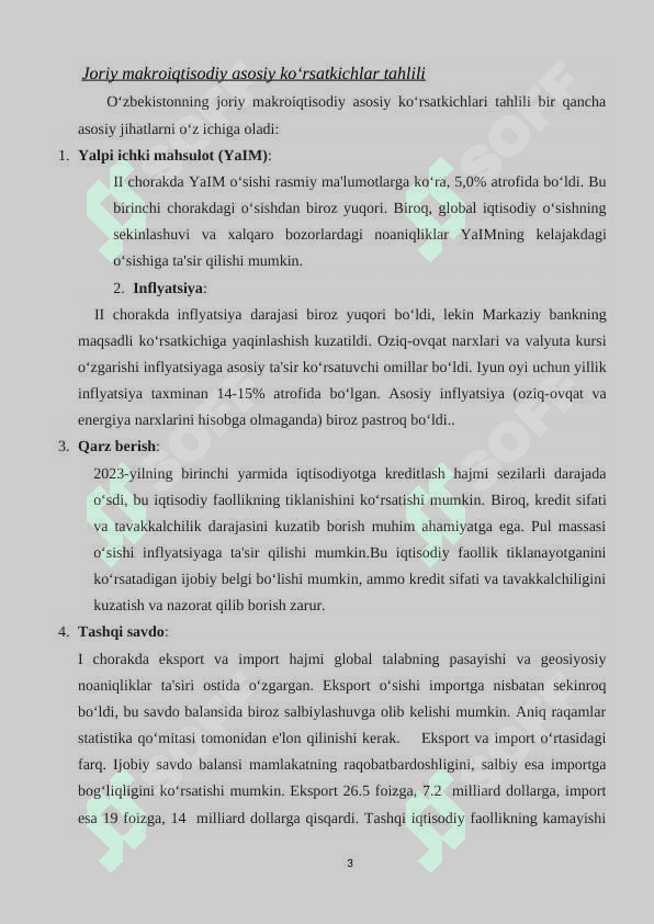 Oʻrta muddatli makroiqtisodiy prognozlar 3