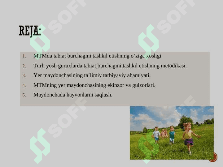 YER MAYDONCHALARI TASHKIL QILISH 2