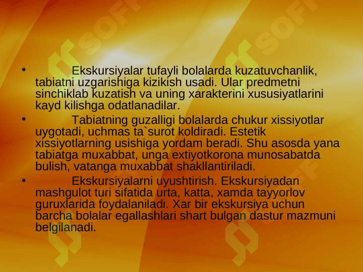 KUNDALIK KUZATISHDA  TARBIYACHI BOLALAR BILAN OLIB BORILADIGAN ISH MAZMUNI 8