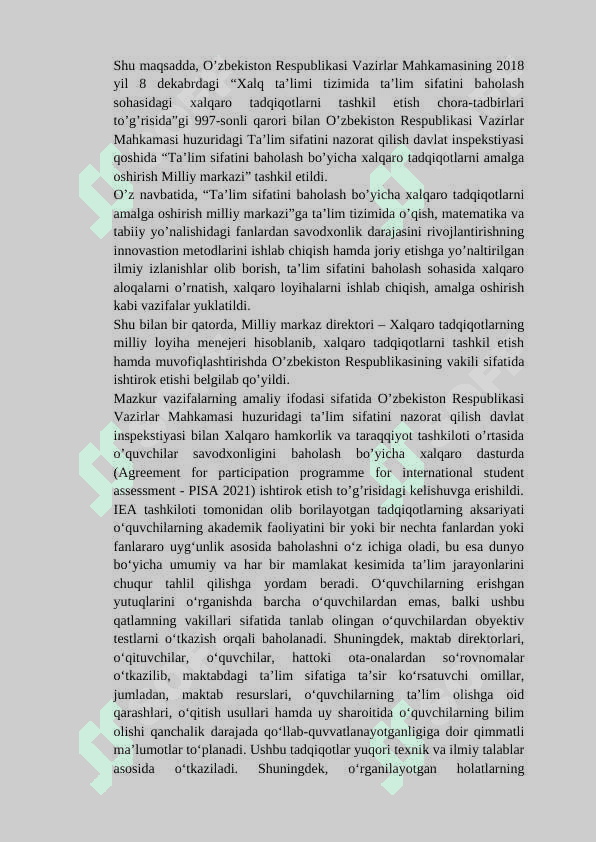 XALQARO BAHOLASH DASTURLARI HAQIDA TUSHUNCHA 3