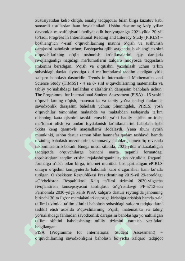 XALQARO BAHOLASH DASTURLARI HAQIDA TUSHUNCHA 4