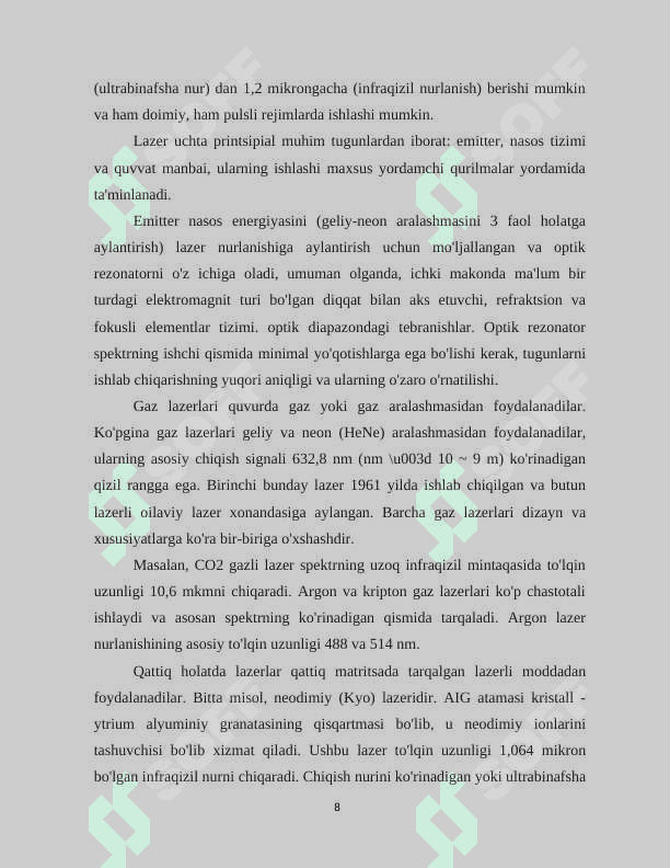 Lazerlarni meditsinada qo`llanishi 8