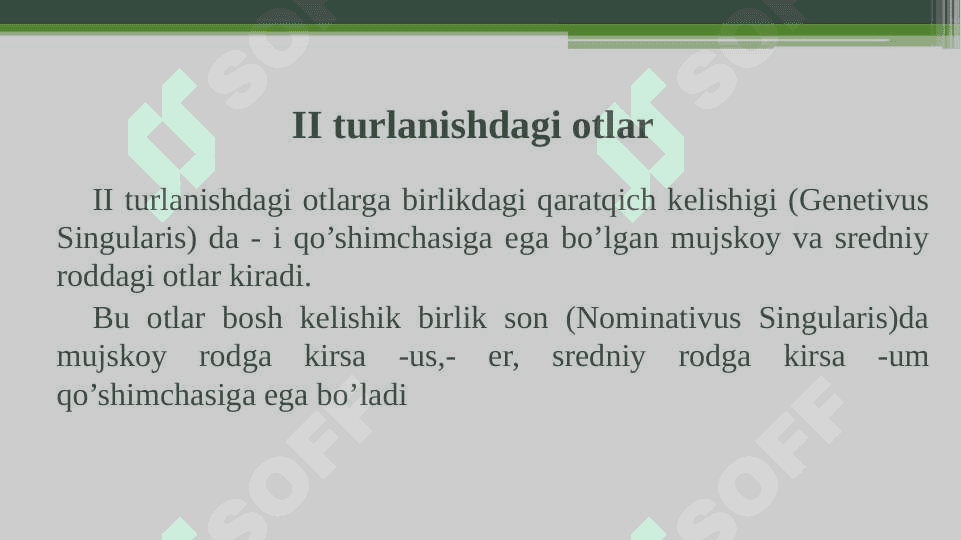 II turlanishdagi mujskoy va jenskiy roddagi otlar 2