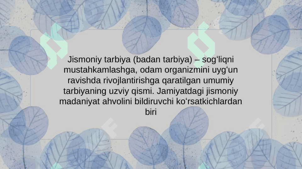 JISMONIY VA ESTETIK TARBIYA 2