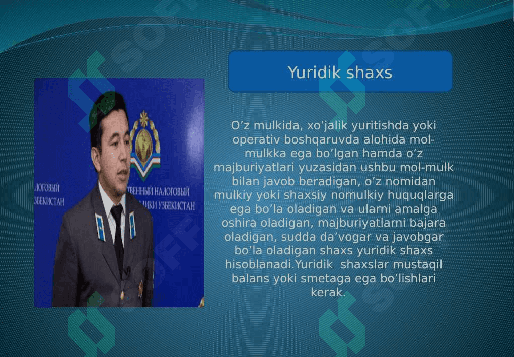 Yuridik va jismoniy shaxslarni soliqqa tortishni o‘ziga xos o‘xshashlik hamda farqli jihatlari. 3