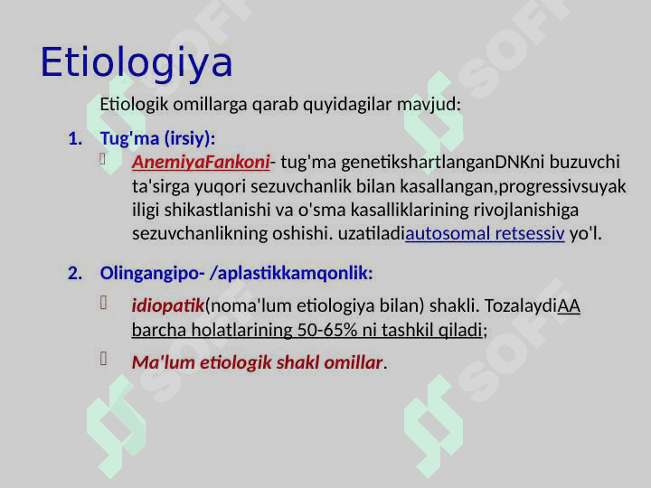 APLASTIK ANEMIA kasaliklari 4