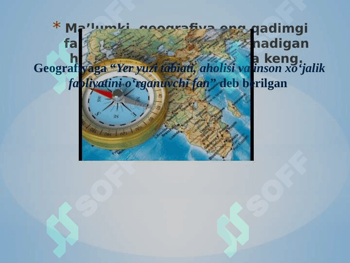 Geografiya fanlari tizimi haqida tushuncha 3
