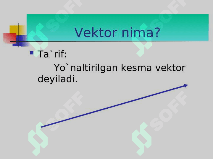 Vektor haqida tushuncha 3