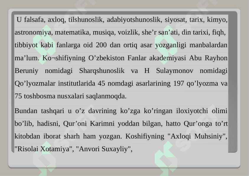 KOMIL INSON TARBIYASIDA KOSHIFIY ILMIY  MEROSINING AHAMIYATI 6