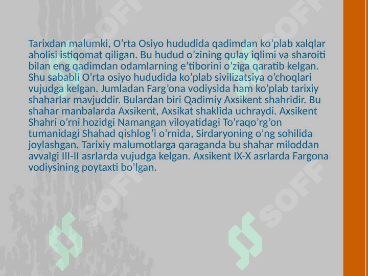 OKS SIVILIZATSIYASINI PAYDO BO'LISHIDA MIGRATSIYALARNING O'RNI 2