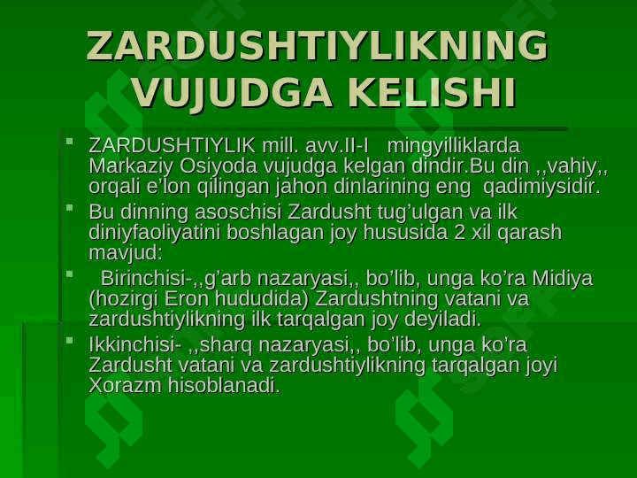 ZARDUSHTIYLIK DINI 3