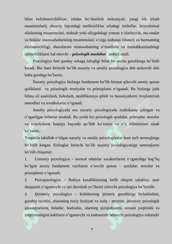 PSIXOLOGIYANING ASOSIY TAMOYILLARI 8