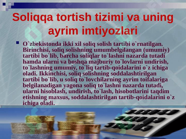 O`zbekiston Respublikasida umumdavlat soliqlarning amal qilish mexanizmi 3