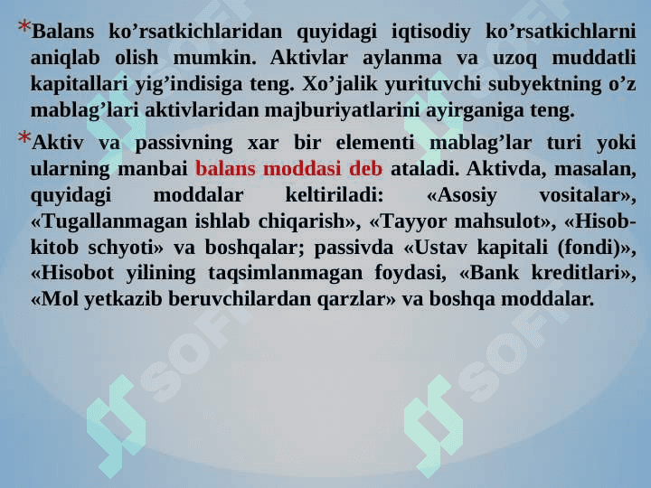 BUXGALTERIYA BALANSI VA UNING TUZILISHI 6