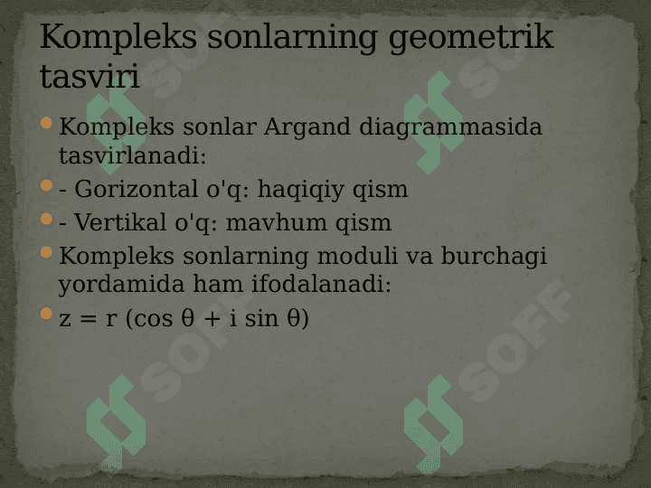 KOMPLEKS SONLAR 3