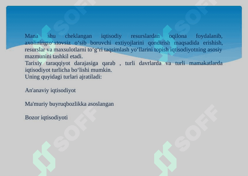 MILLIY IQTISODIYOT RIVOJLANISH DARAJASI VA  MILLIY BOYLIK 4
