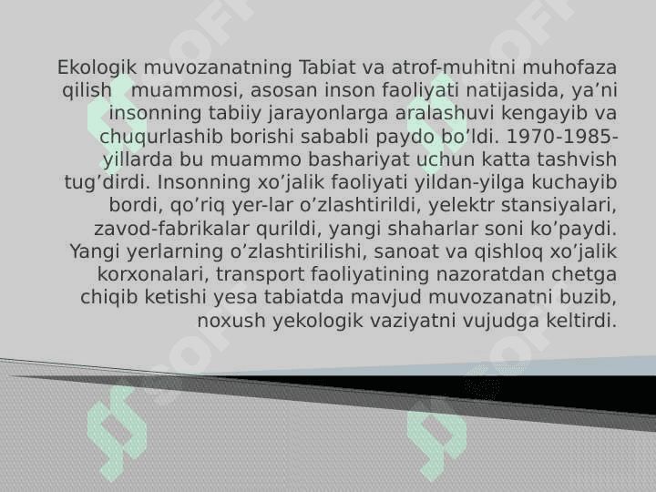 Mustabid  tuzumida O’zbekistondagi ekologik muammolar 2