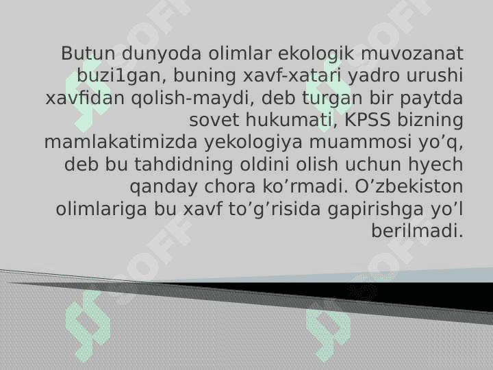 Mustabid  tuzumida O’zbekistondagi ekologik muammolar 3