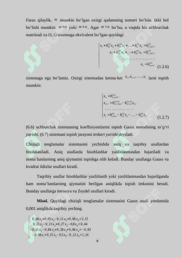 Kvadrat ildizlar usuli 8