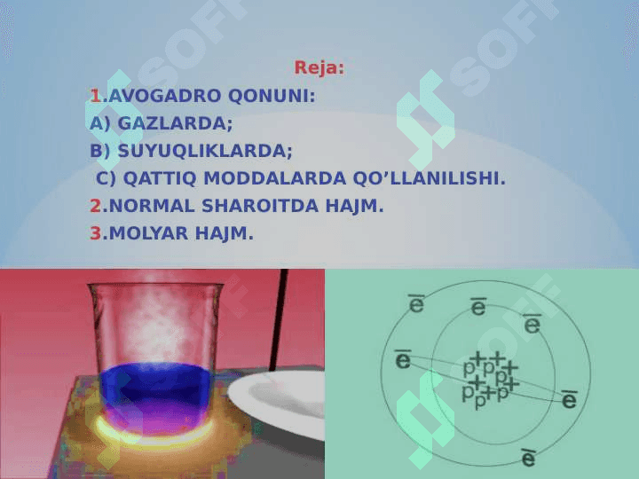 Avogadro qonuni. Molyar hajm. 3