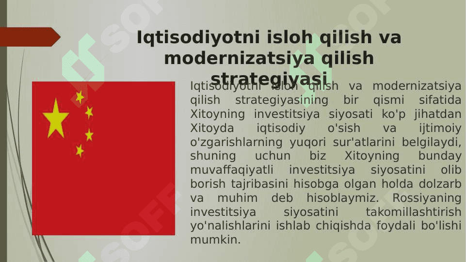 O’zbekiston va Xitoy invistitsiya siyosatlari 3