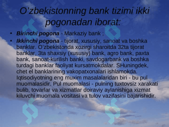 Banklar va ularning turlari 4