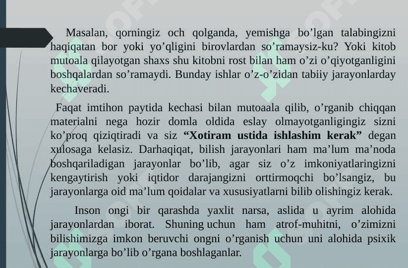 BILISH JARAYONLARI ULARNI BOSHQARISH 3