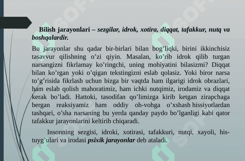 BILISH JARAYONLARI ULARNI BOSHQARISH 4