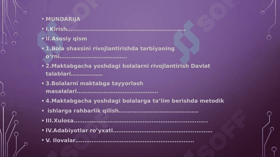 Maktabgacha ta`lim tashkilotlarida ta`lim- tarbiya ishlariga rahbarlik qilish. 4