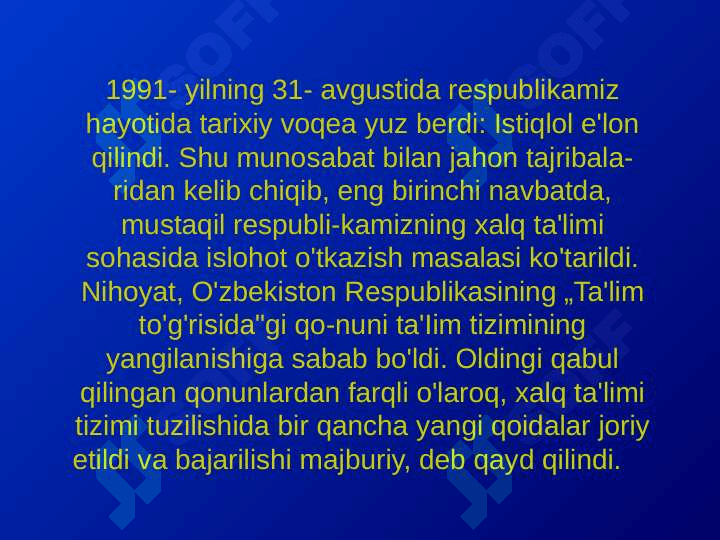 MAKTABGACHA TA'LIM UZLUKSIZ TA'LIMNING ALOHIDA TURI 3