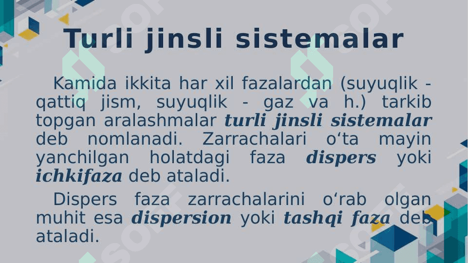 SUYUQLIK SISTEMALARINI AJRATISH 3