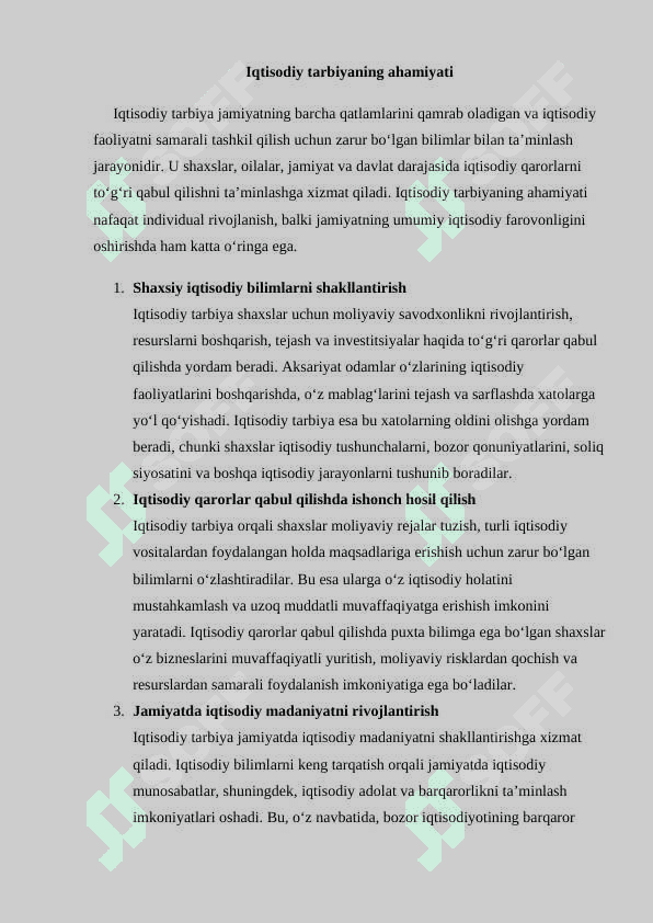 IQTISODIY TARBIYA 3