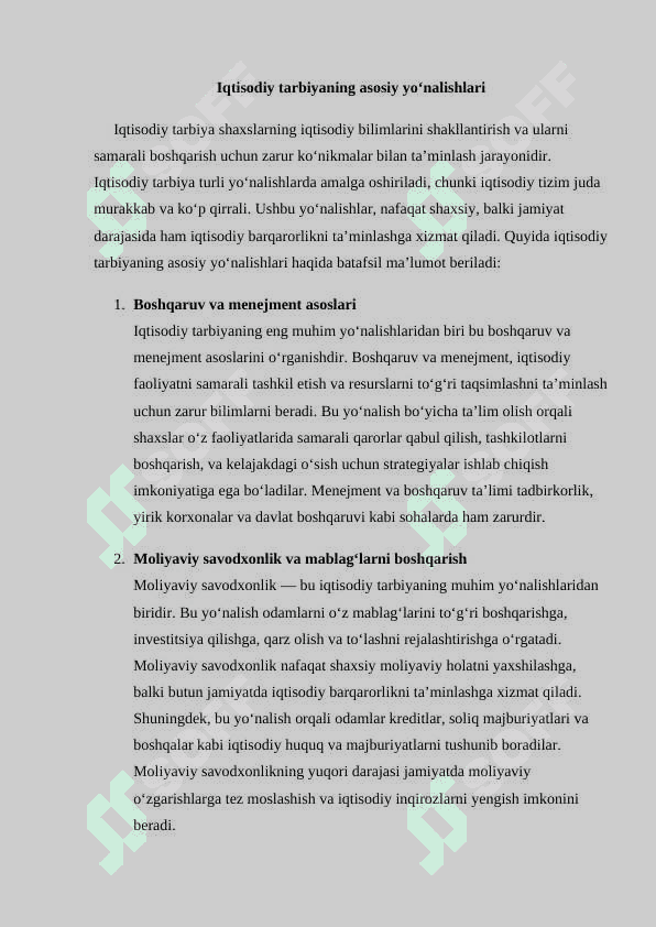 IQTISODIY TARBIYA 5