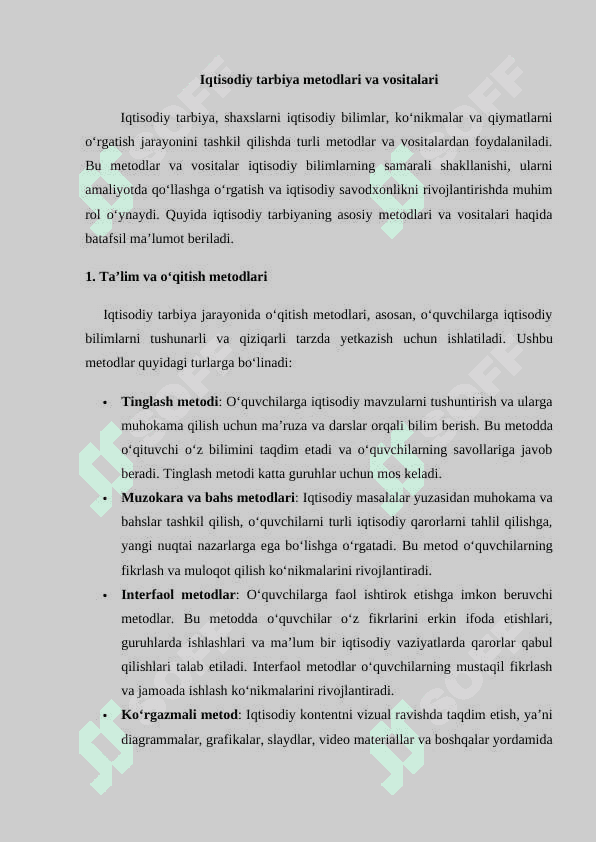 IQTISODIY TARBIYA 8