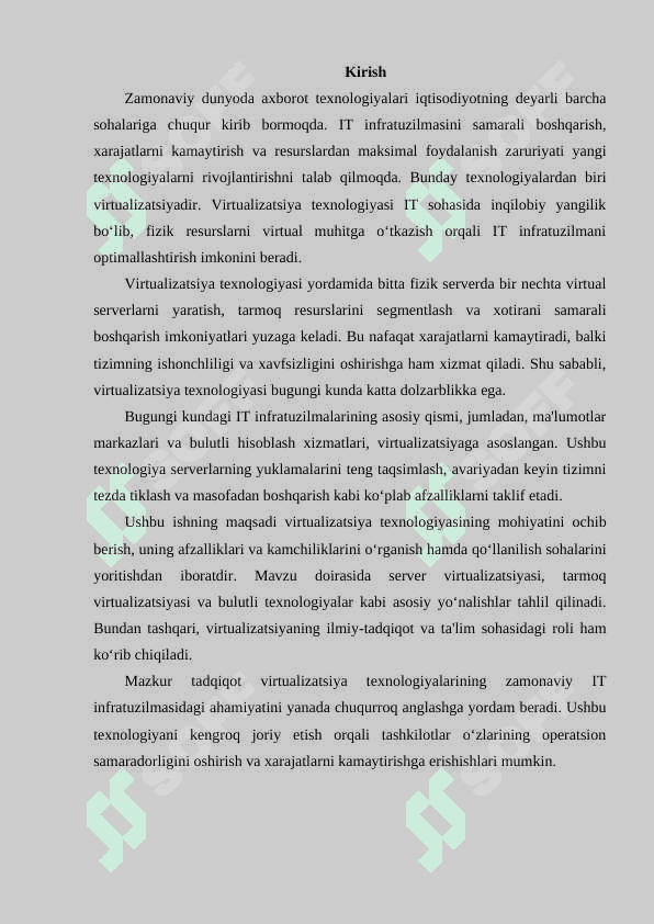 Virtualizatsiya texnologiyasi va uning qo'llanilish sohalari 2
