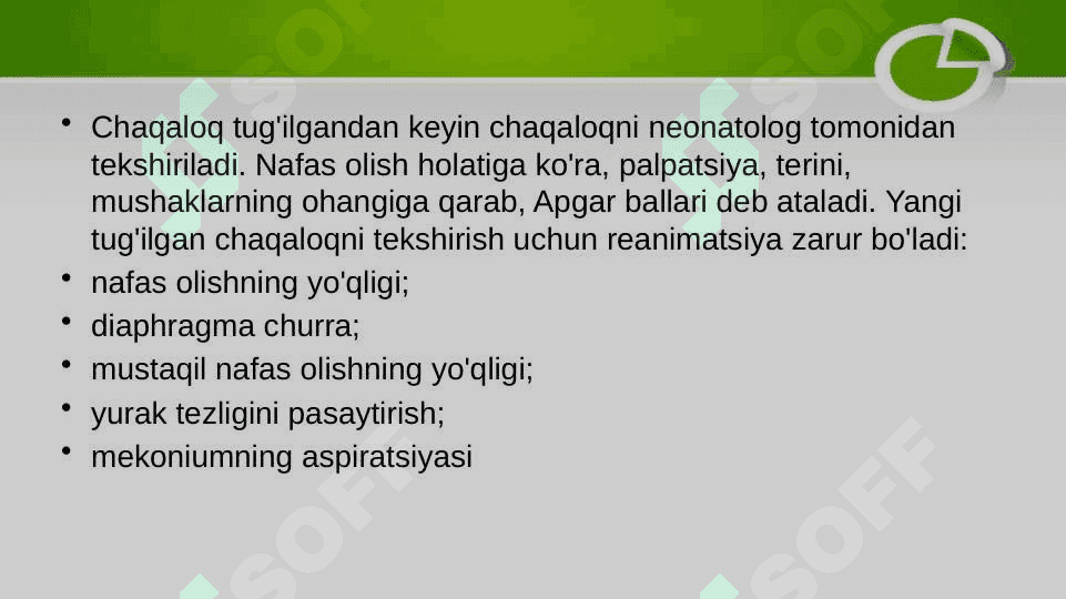 Reanimatsiya boʻlimida bolalarni parvarish xususiyatlari 6