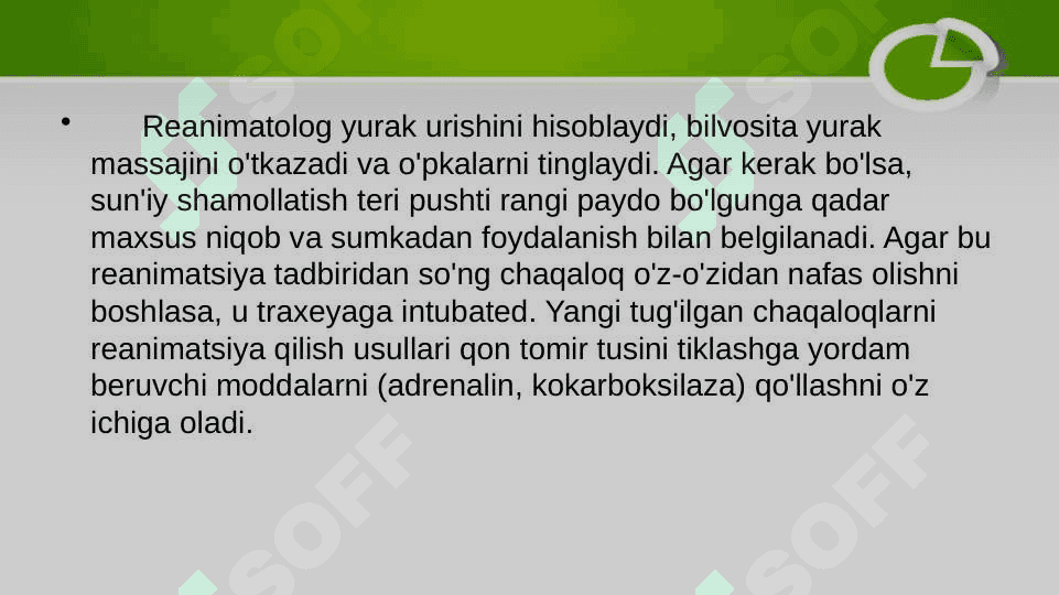 Reanimatsiya boʻlimida bolalarni parvarish xususiyatlari 7