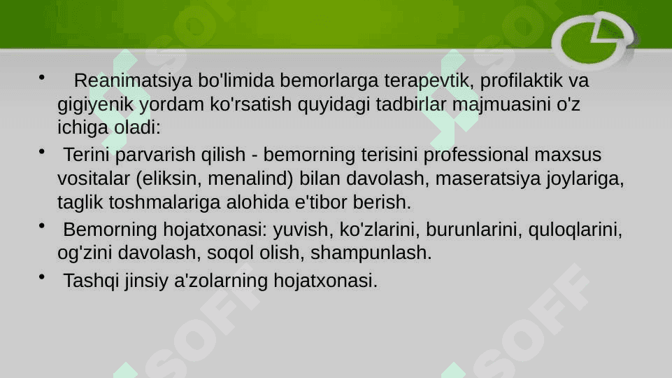Reanimatsiya boʻlimida bolalarni parvarish xususiyatlari 8
