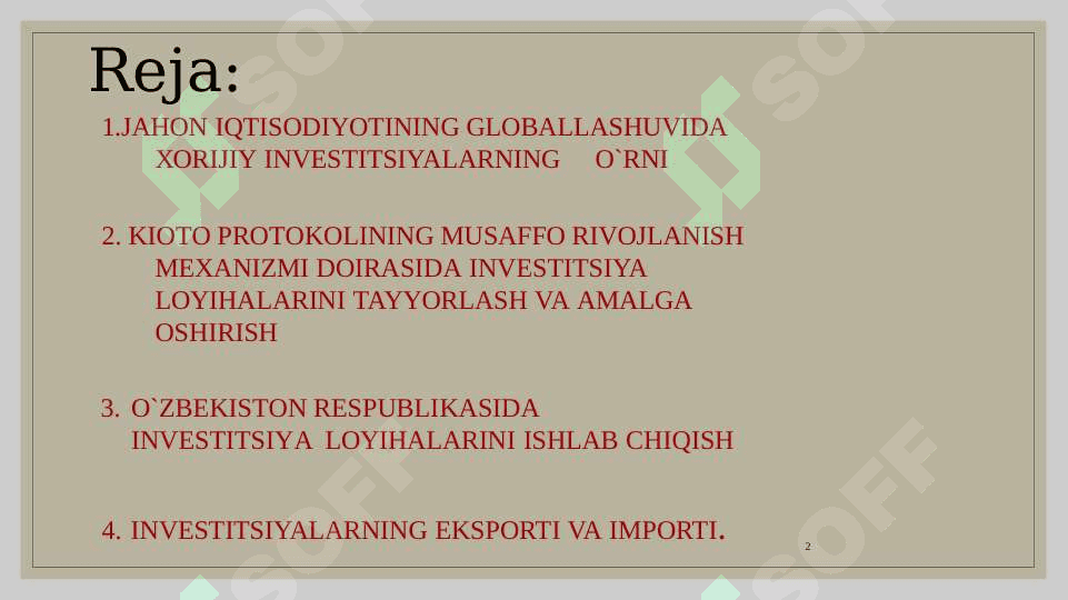 Sarmoya jarayonlari tahlili 2