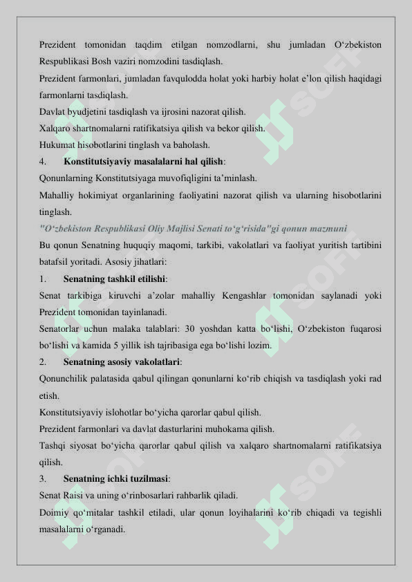 O’zbekiston Respublikasi Oliy Majlisi senati 25 4