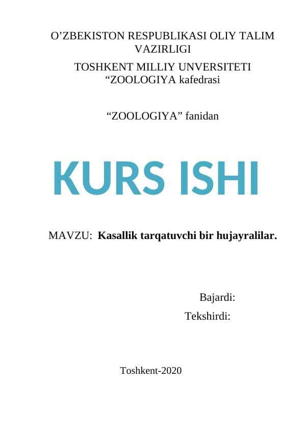 Kasallik tarqatuvchi bir hujayralilar