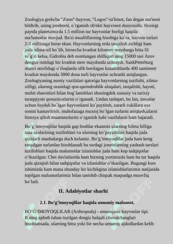 Bo’g’imoyoqlilarning keng tarqalish sabablari 3