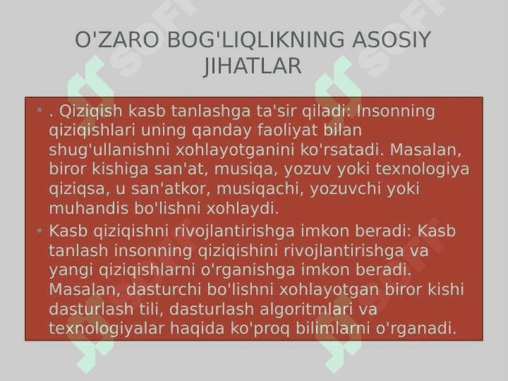 Shaxs qiziqishlari va kasb 3